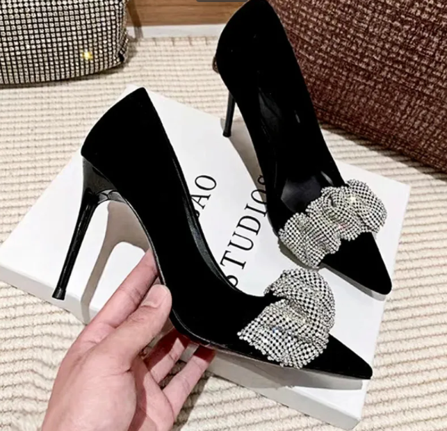 Ексклюзивні жіночі лодочки на шпильці замш 36р, фото 1