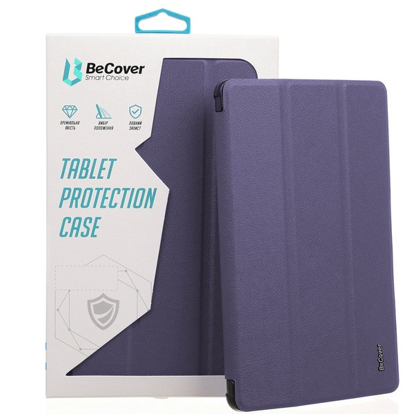 Чохол-книжка для планшета BeCover Tri Fold Soft TPU з кріпленням Apple Pencil для Apple iPad 10.9 2022 Purple (708463)