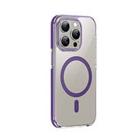 Чехол-накладка Hoco Transparent Dual-Color Magnetic Matte Case для iPhone 15 Pro Violet