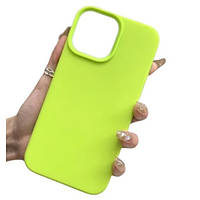 Чехол-накладка Infinity Silicone Case для Apple iPhone 15 Pro Max Fluorescent Green