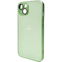 Чехол-накладка Infinity AG Glass Matt Frame Color Logo for Apple iPhone 14 Light Green