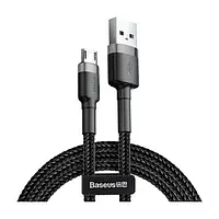 Дата-кабель Baseus Cafule CAMKLF-BG1 1m USB (тато) - microUSB (тато) Black Gray 2.4A