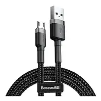 Дата-кабель Baseus Cafule CAMKLF-CG1 2m USB (тато) - microUSB (тато) Black Gray 1.5A