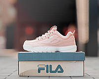 Кроссовки женские Fila Disruptor II Pink розовые стильные кроссовки фила дисраптор весна лето