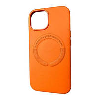 Чехол-накладка Infinity Leather Case MagSafe для iPhone 14 Pro Max Orange