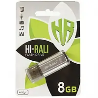 Флеш память Hi-Rali Stark Series HI-8GBSTSL Silver 08 GB USB 2.0