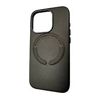 Чехол-накладка Infinity Leather Case MagSafe для iPhone 14 Pro Black