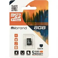 Карта памяти Mibrand MICDHC10/8GB Black 8GB microSDHC Class 10