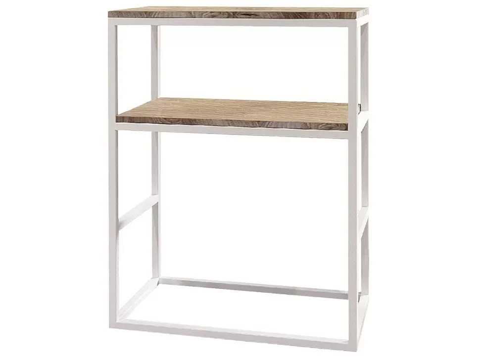 Барна стійка з металу/ДСП Модуль МАКСІ Метал-Дизайн Білий Оксамит/Дуб античний, фото 1