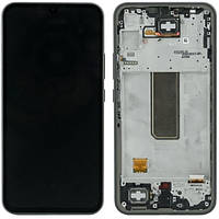 Дисплей Samsung A346 A34 2023 (GH82-31200A)з сенсором та рамкою (Оригінал (сервісний) Black ()
