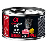 Alpha Spirit Cat Iberian Pork With Yellow Apple Полнорационный влажный корм со свининой и свежими яблоками для