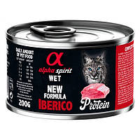 Alpha Spirit Cat Iberico Protein Полнорационный влажный корм со свининой для взрослых кошек 200 г