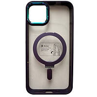 Чехол-накладка Infinity Case Metal MagSafe для Apple iPhone 11 Pro Max Violet +держатель