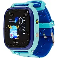 Смарт-годинник AmiGo GO005 Blue дитячий Splashproof 4G Wi-Fi Thermometer (dwswgo5bl)