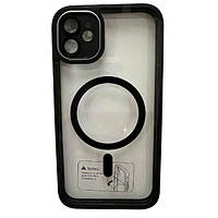 Чохол-накладка Infinity Case Matte Chrome MagSafe для Apple iPhone 11 Black + захист камери
