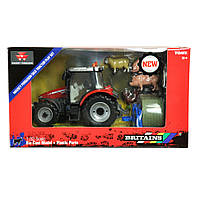 Игровой набор Модель трактор Massey Ferguson 5612 Britains 43205B 1:32 с вилами и фигурками, World-of-Toys