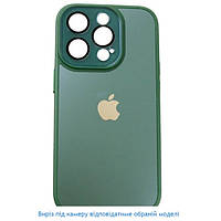 Чехол-накладка Infinity Glass Camera Ledy для Apple iPhone 14 Green +защита камеры