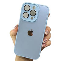 Чехол-накладка Infinity Glass Camera Ledy для Apple iPhone 14 Pro Blue +защита камеры