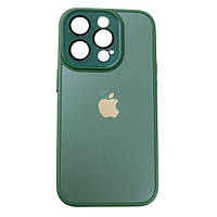 Чехол-накладка Infinity Glass Camera Ledy для Apple iPhone 14 Pro Green +защита камеры