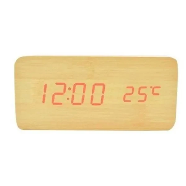 Настільний годинник UFT Wood Wireless clock з бездротовою зарядкою