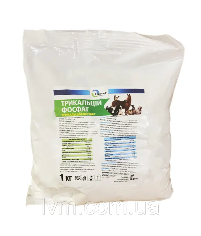 Трикальцій фосфат 1 кг ЕКОВЕТ