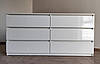 Великий комод для вітальні Брайт Майстер Форм 150 см - білий МДФ глянець, 6 ящиків, фото 6
