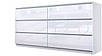 Великий комод для вітальні Брайт Майстер Форм 150 см - білий МДФ глянець, 6 ящиків, фото 2