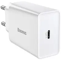 Адаптер питания для телефона Baseus CCFS-SN02 White (Speed Mini USB Type-C 20W, 3A)