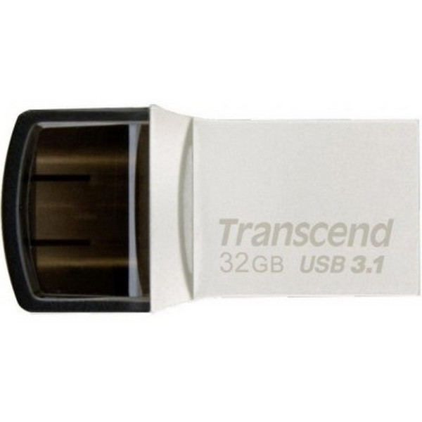 Флеш память Transcend JetFlash 890S TS32GJF890S Silver 32 GB USB 3.1