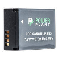 Аккумулятор для фотоаппарата PowerPlant Canon LP-E12 Black 875mAh