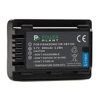 Аккумулятор для фотоаппарата PowerPlant Panasonic VW-VBY100 Black 900mAh