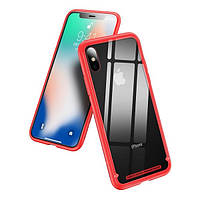 Чехол-накладка Baseus See-through glass protective для iPhone X/XS Red