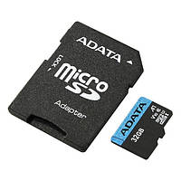 Карта памяти ADATA Premier AUSDH32GUICL10A1-RA1 32GB microSDHC С адаптером UHS-I A1