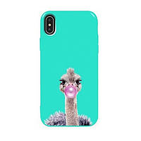 Чехол-накладка TOTO Pure Print Ostrich для iPhone X/XS Mint