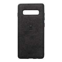 Чехол-накладка TOTO Deer Shell With Leather Effect Case для Samsung G975 Galaxy S10 Plus Black