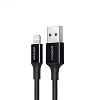 Дата-кабель Ugreen US155 1m USB (тато) - Lightning (тато) Black (80822)