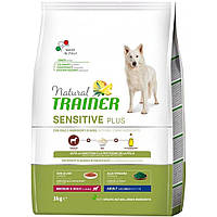 Корм Natural Trainer Dog Sensitive Adult MM для взрослых собак средних и крупных пород, с кониной, 3 кг