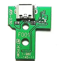 Модуль зарядки micro USB Dualshok 4 (JDS-030), 12 Pin