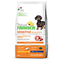 Корм Natural Trainer Dog Sensitive для взрослых собак малых пород, склонных к пищевым аллергиям, с уткой, 7 кг