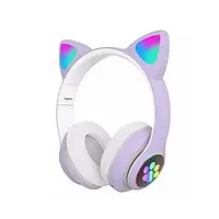 Накладні навушники Cat Ear VZV-23M Purple Led