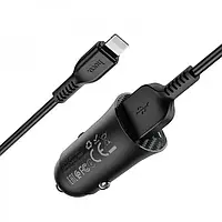 Автомобильное зарядное устройство для телефона Hoco Z39 Black (2USB QC3.0 18W 3A + USB Cable-Lightning )