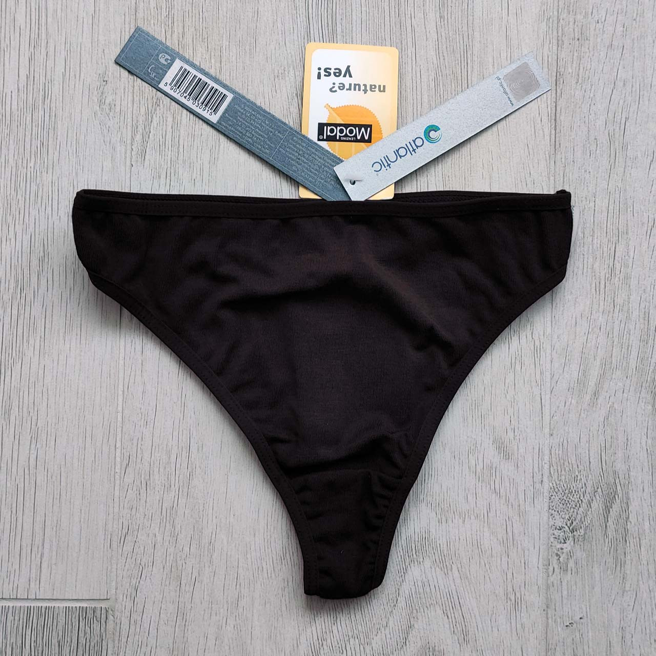 Набір 2 шт. жіночих стрінгів ATLANTIC розмір S темно-коричневого кольору