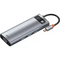 USB-хаб Baseus Multifunctional Metal Gleam 9-in-1 Type-C Gray (CAHUB-CU0G)