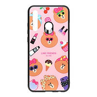 Чехол-накладка TOTO Cartoon Print Glass Case Line friends для Huawei P Smart Z Picture Linc