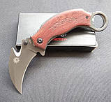 Ніж розкладний кіготь Керамбіт Derespina Knives X52 з кліпсою 16.5см Brown (7_00222), фото 6