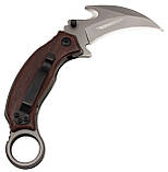 Ніж розкладний кіготь Керамбіт Derespina Knives X52 з кліпсою 16.5см Brown (7_00222), фото 3