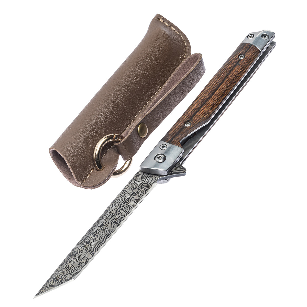 Розкладаний ніж Aiboduo M390 A1020 з Чохлом 21см Brown (7_00312)