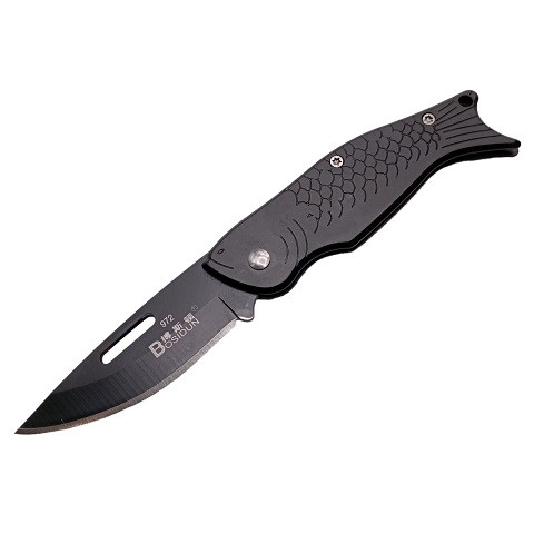 Розкладний ніж Bosidun 972 17см Black Блістер (7_00330)