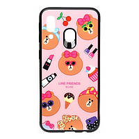 Чехол-накладка TOTO Cartoon Print Glass Case Line friends для Samsung Galaxy A405 A40 Picture Linc