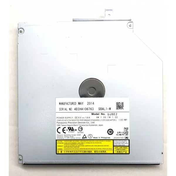 Оптичний привід CD/DVD-RW Panasonic UJ8E2 Slim 9mm (Оригінал з розбору) (Вживаний)